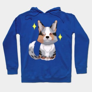 Blue and tan Cardigan corgi Hoodie